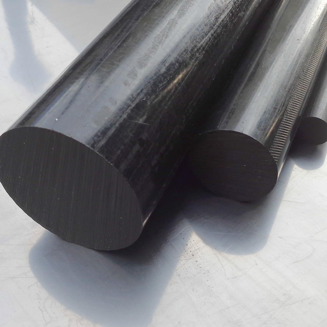 POM Rundstab schwarz Ø 60 mm - Länge 700 mm - massiver Kunststoffstab L: 700 mm, L: 700 mm