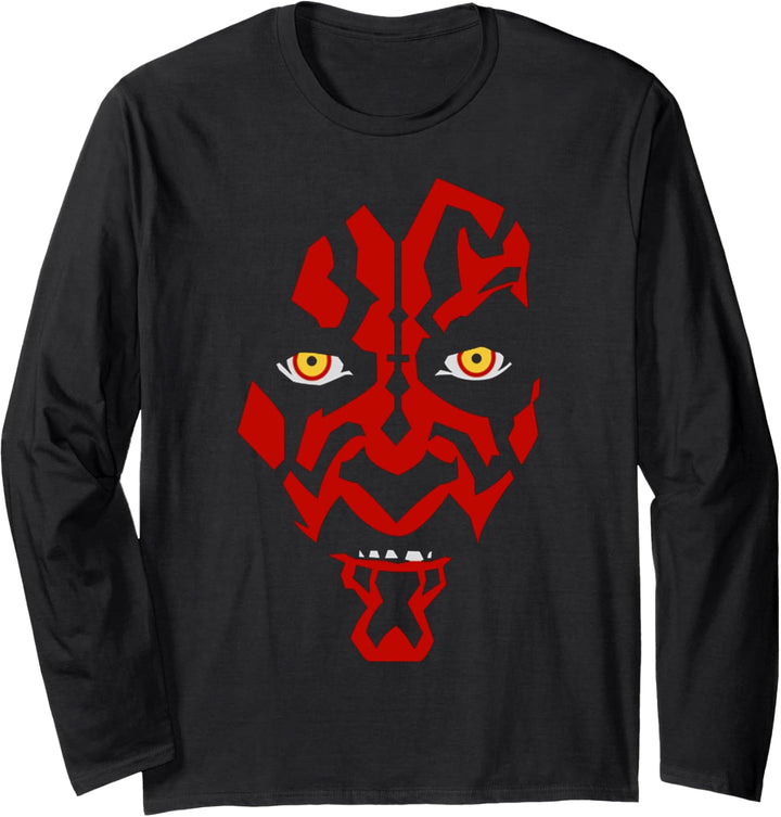 Star Wars Darth Maul Large Face Portrait Langarmshirt