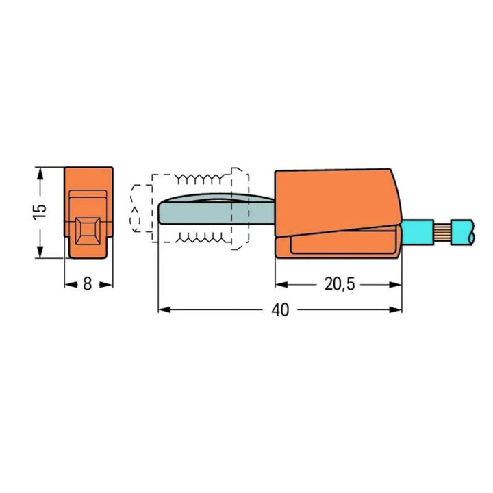WAGO® Bananenstecker, grau, 215-811 (50 Stück), Grau