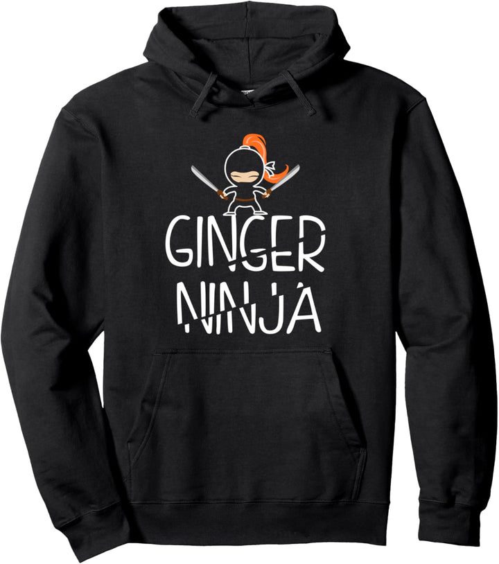 Ginger Ninja Funny Redhead Pullover Hoodie