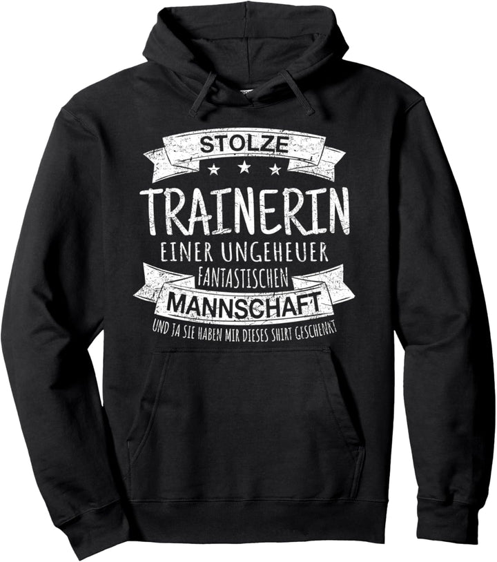 STOLZE TRAINERIN Spruch Handball Volleyball Vintage Geschenk Pullover Hoodie