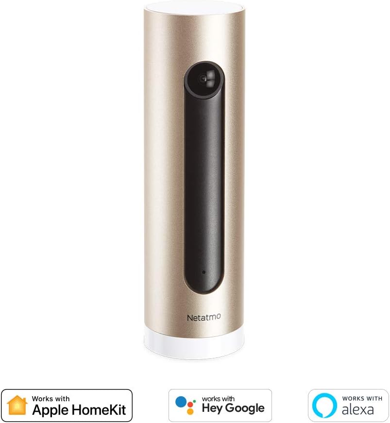 Netatmo Smarte Überwachungskamera Innen mit Wandhalterung, WLAN, Full HD, Bewegungserkennung, Nachts