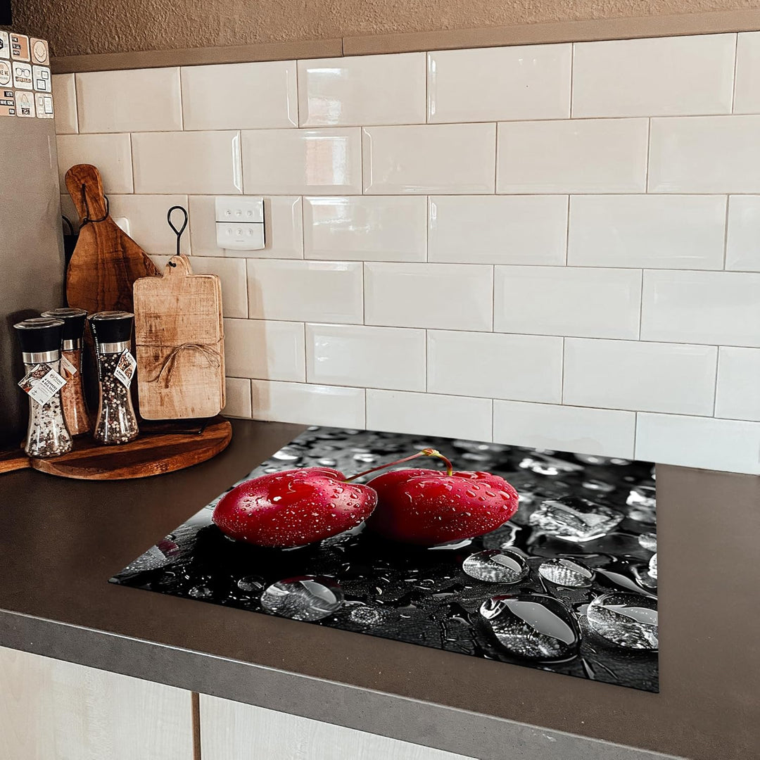 KitchenYeah© Herdabdeckplatte 59x51 cm Einteilig Herdabdeckung Abdeckplatte für Ceranfeld Abdeckung
