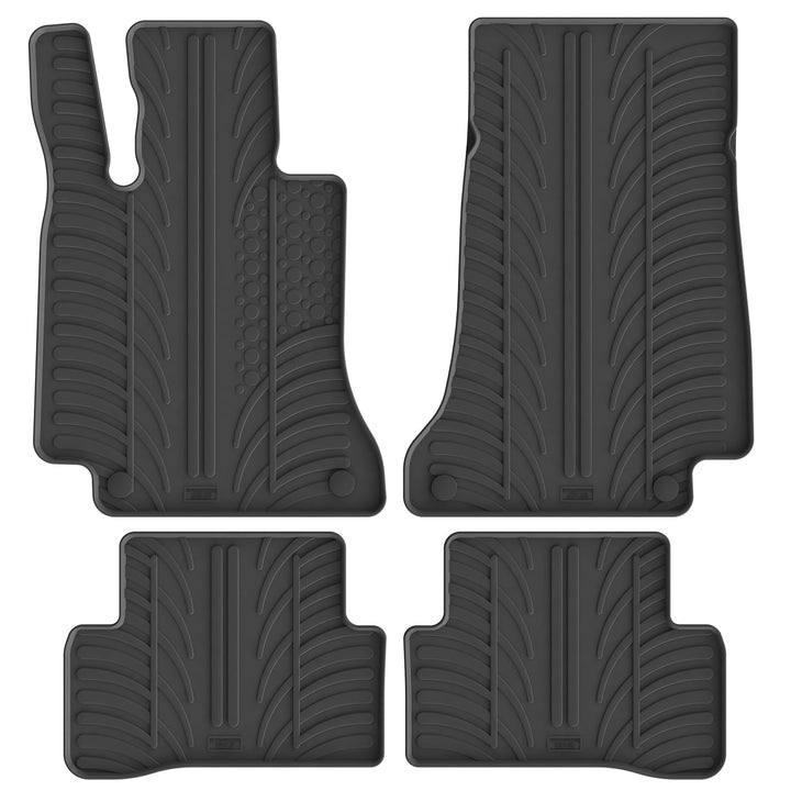 Gledring Satz Gummimatten kompatibel mit Mercedes C-Klasse W205 2014- (T Profil 4-teilig + Montage-c