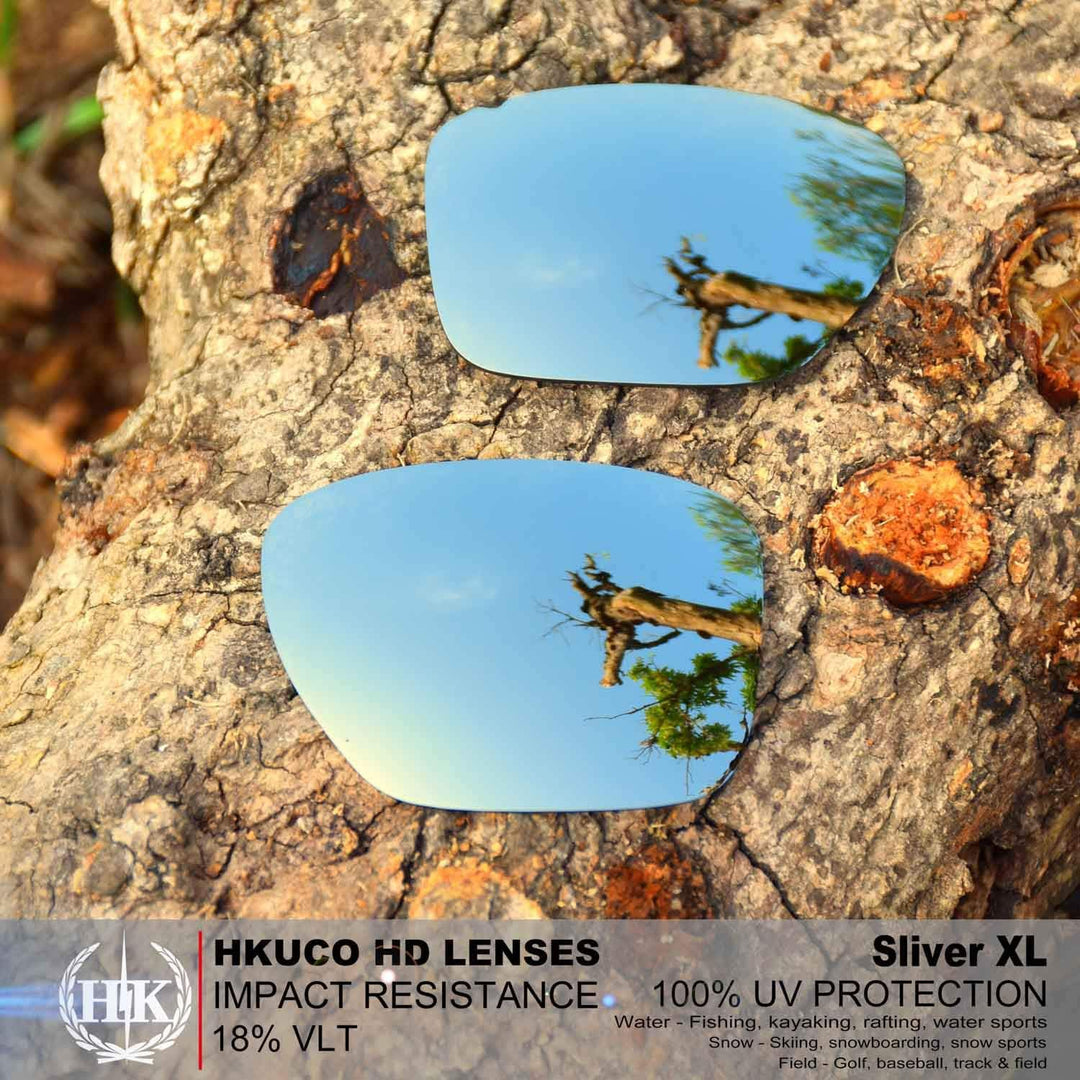 HKUCO Reinforce Ersatz-Brillengläser für Oakley Sliver XL Rot/Blau/Titan Sonnenbrille