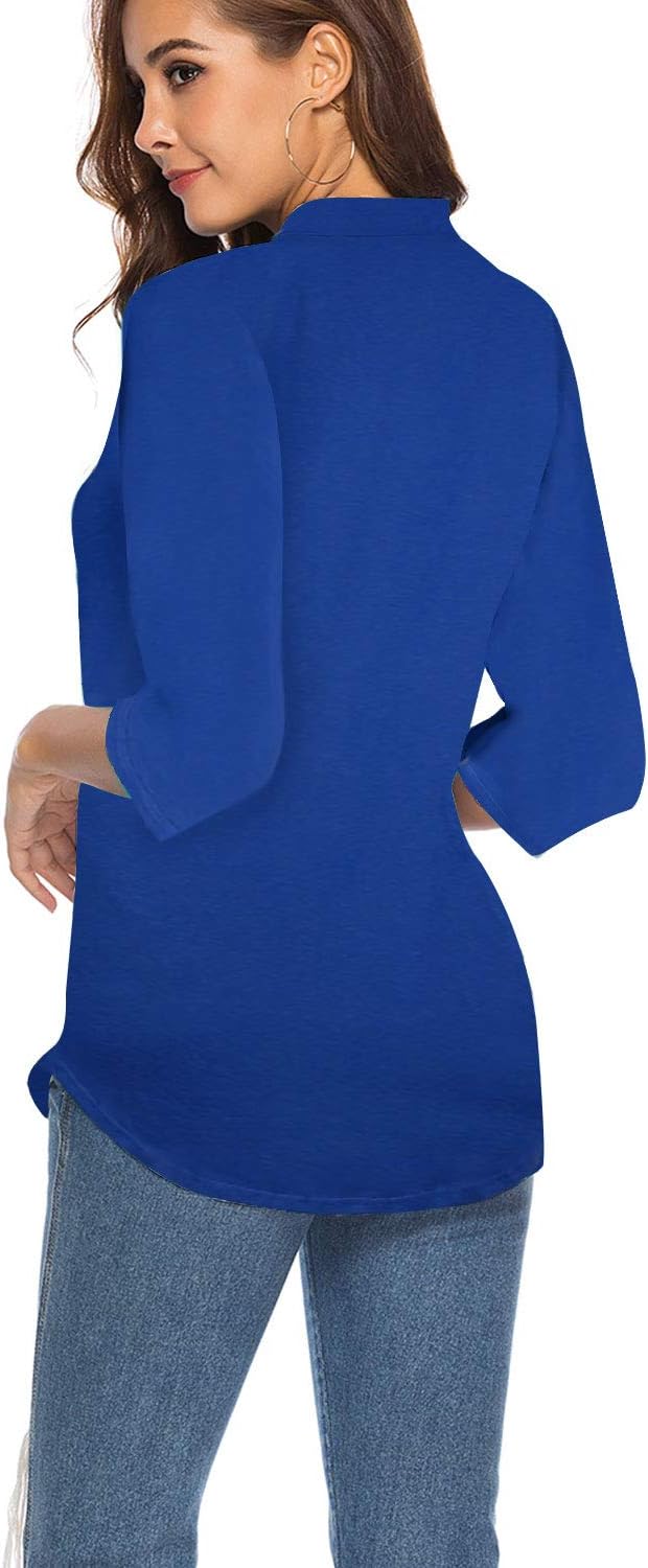 CEASIKERY Damen Shirt Tunic Shirt Tunic S Blau, S Blau