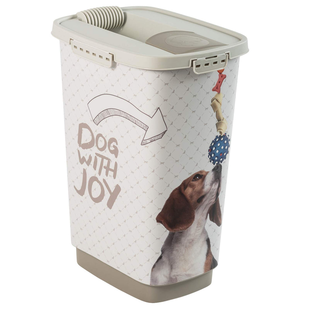 Rotho MyPet Cody Tierfutterbehälter 25l mit Deckel und Schüttvorrichtung, Kunststoff (PP) BPA-frei,