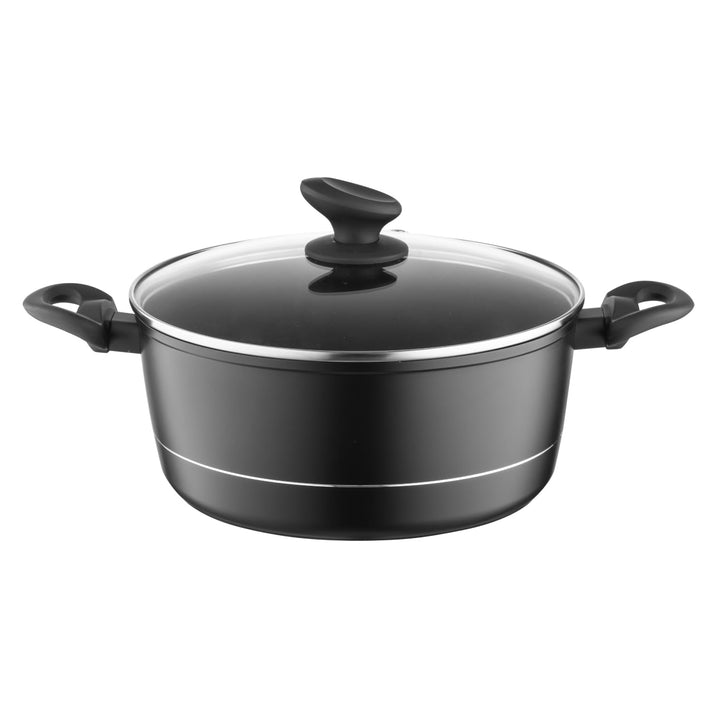 FLORINA Aluminium Topf (5,1 l) 26 cm I Kochtopf DELUX mit Glasdeckel I Messbecher &amp; Antikratz-Beschi