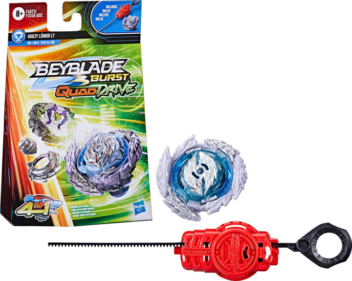 Beyblade Burst QuadDrive Guilty Lúinor L7 Spinning Top Starter Pack – Attack/Defense Type Battling G