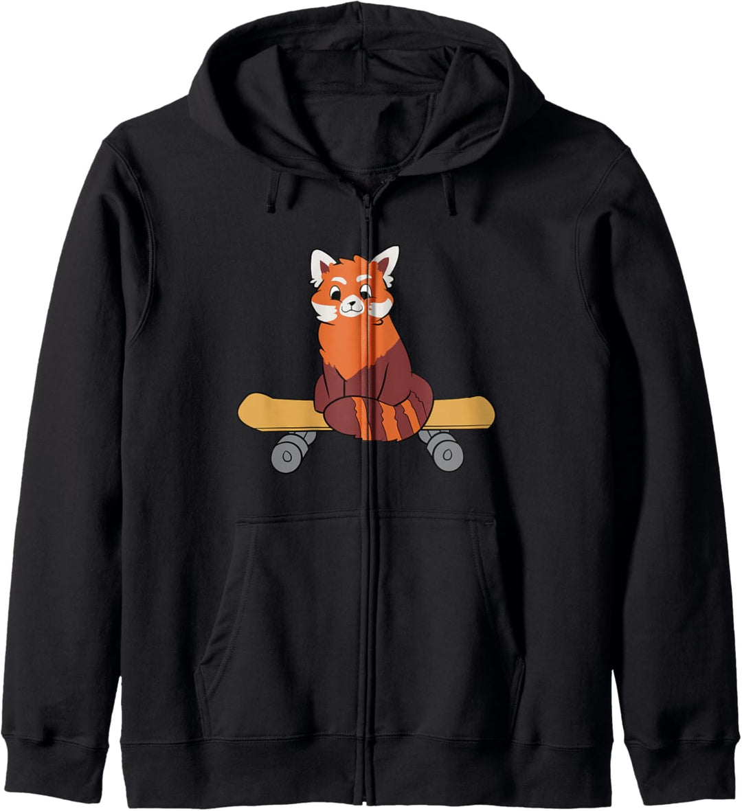 Roter Panda Auf Skaterboard Kapuzenjacke