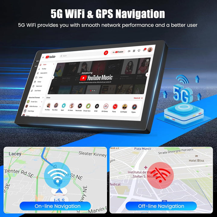 Hikity 4+128G Android 15 Autoradio für Suzuki Splash Ritz,Opel Agila 2004-2014, 9" Bildschirmradio m