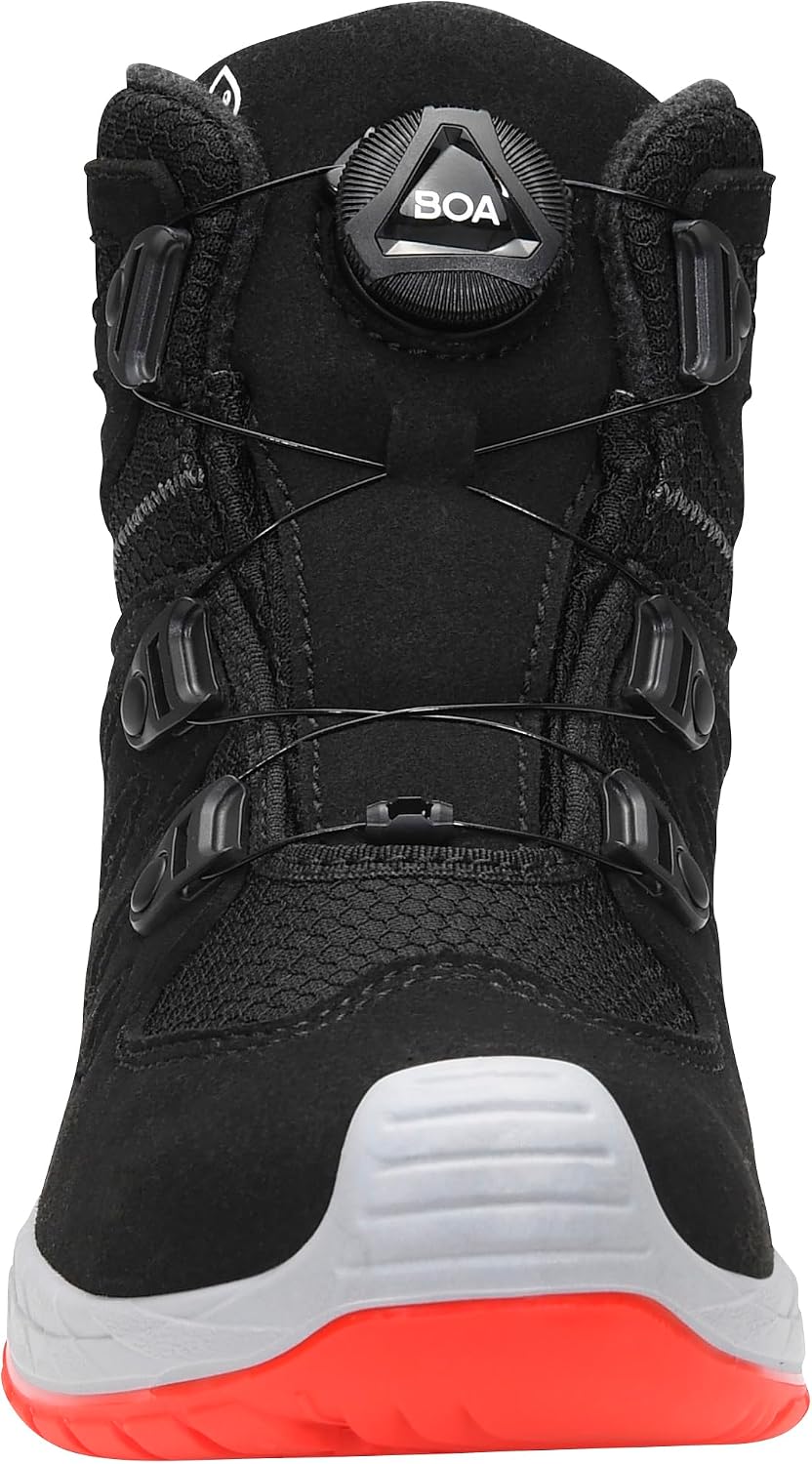 ELTEN Kinderschuhe Outdoor Maddox Kids BOA Black-red Mid Wintermodell für Mädchen und Jungen 36 EU S