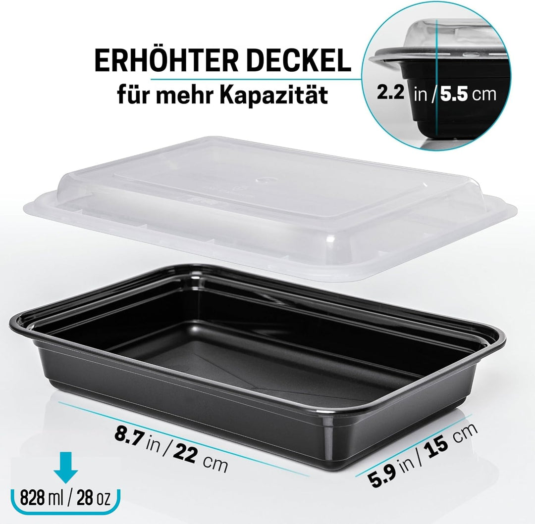 [30er Pack] 1-Fach Meal Prep Container Von Igluu - Essensbox, Lunchbox Mikrowellengeeignet, Spülmasc