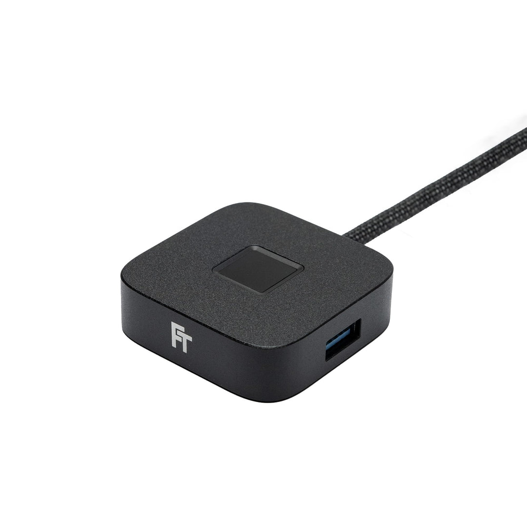 FeinTech FPS400 USB 3.0 Hub mit Fingerabdruck-Sensor für Windows Hello mit USB-Hub, mit USB-Hub
