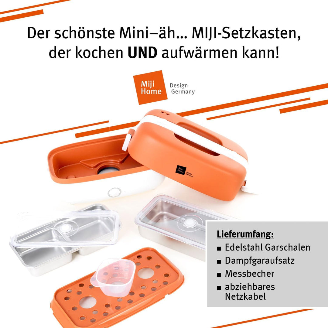 Miji Campingkocher,1Liter,250Watt,mobiler Dampfgarer, platzsparend,geräuschlos und geruchsfrei koche