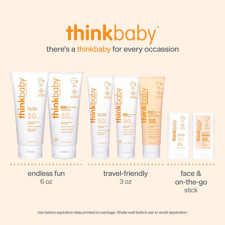 Thinkbaby Sunscreen - Safe - Baby - Spf 50 Plus - 6 Oz