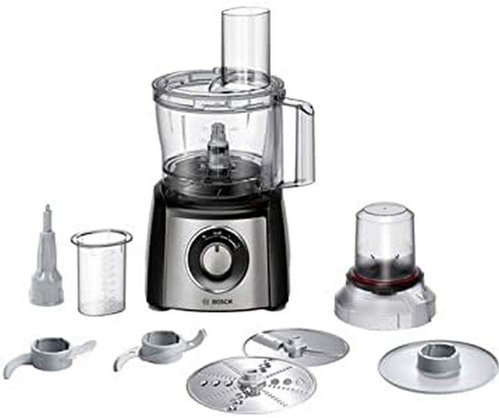Bosch Hausgeräte MCM3401M Kompakt-Küchenmaschine, Schwarz/Edelstahl