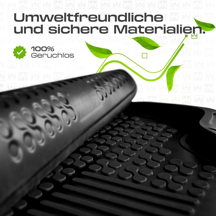 M MOTOS Gummimatten Auto Fussmatte passt für Mercedes E-Klasse (W211) 2002-2009 Verbessern Sie Ihren