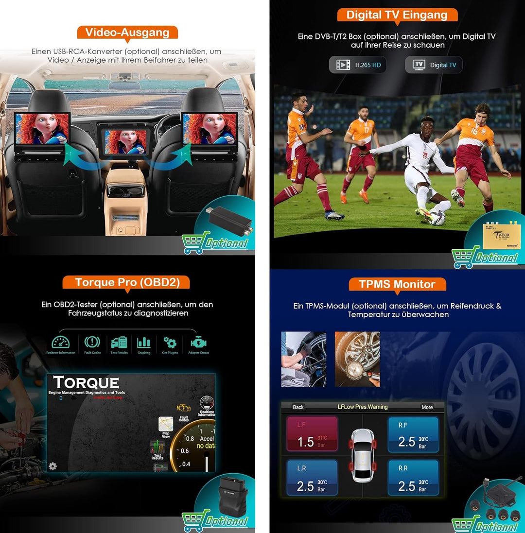 Erisin 7 Zoll Android 14 Autoradio Für Mercedes Benz C Klasse W203 CLC Klasse G-Klasse W463 GPS Navi