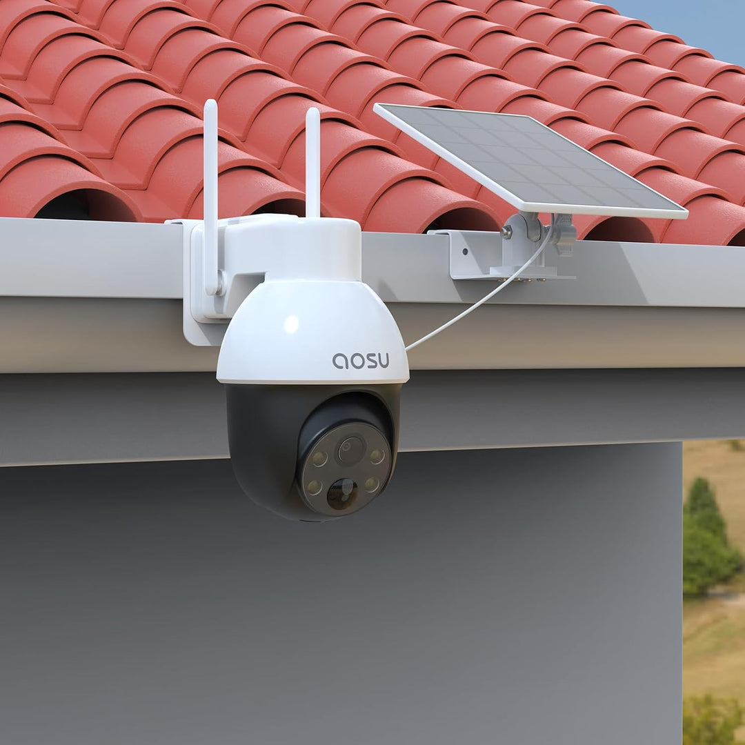 Dachrinnenhalterung für AOSU 2K/3MP Solar Überwachungskamera Aussen Akku (C9L) und AOSU 3K/5MP Überw