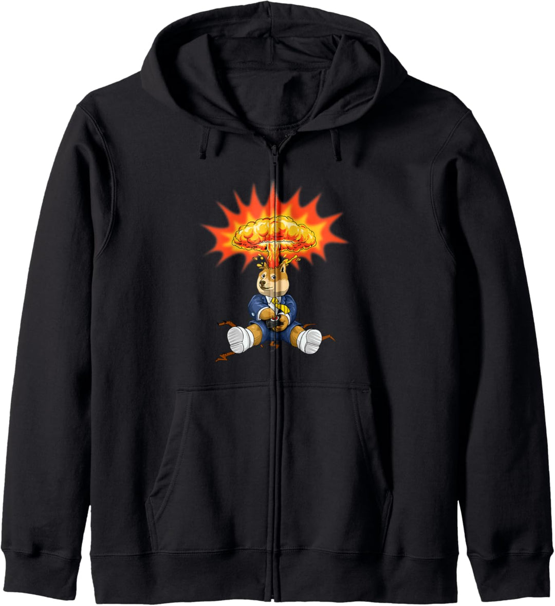 Dogecoin Shirt Adam Bomb Kapuzenjacke