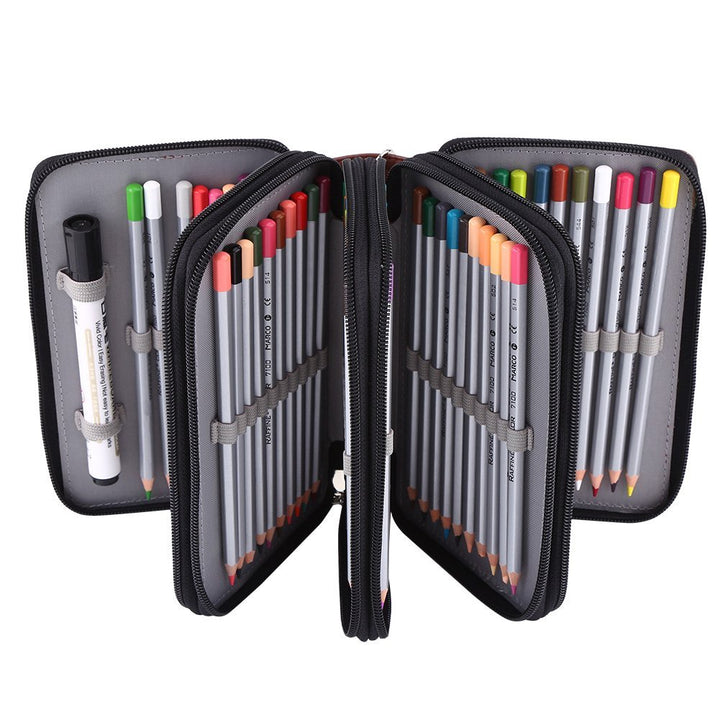 Bleistifte Fall Multi-Schichten 72 Slots PU Leder Bleistifte Tasche Grosse Kapazität Farbige Schule