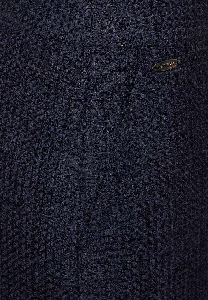 Street One Damen A-Shape_solid Bouclè Rock 36W Deep Blue (Blau), 36W Deep Blue (Blau)