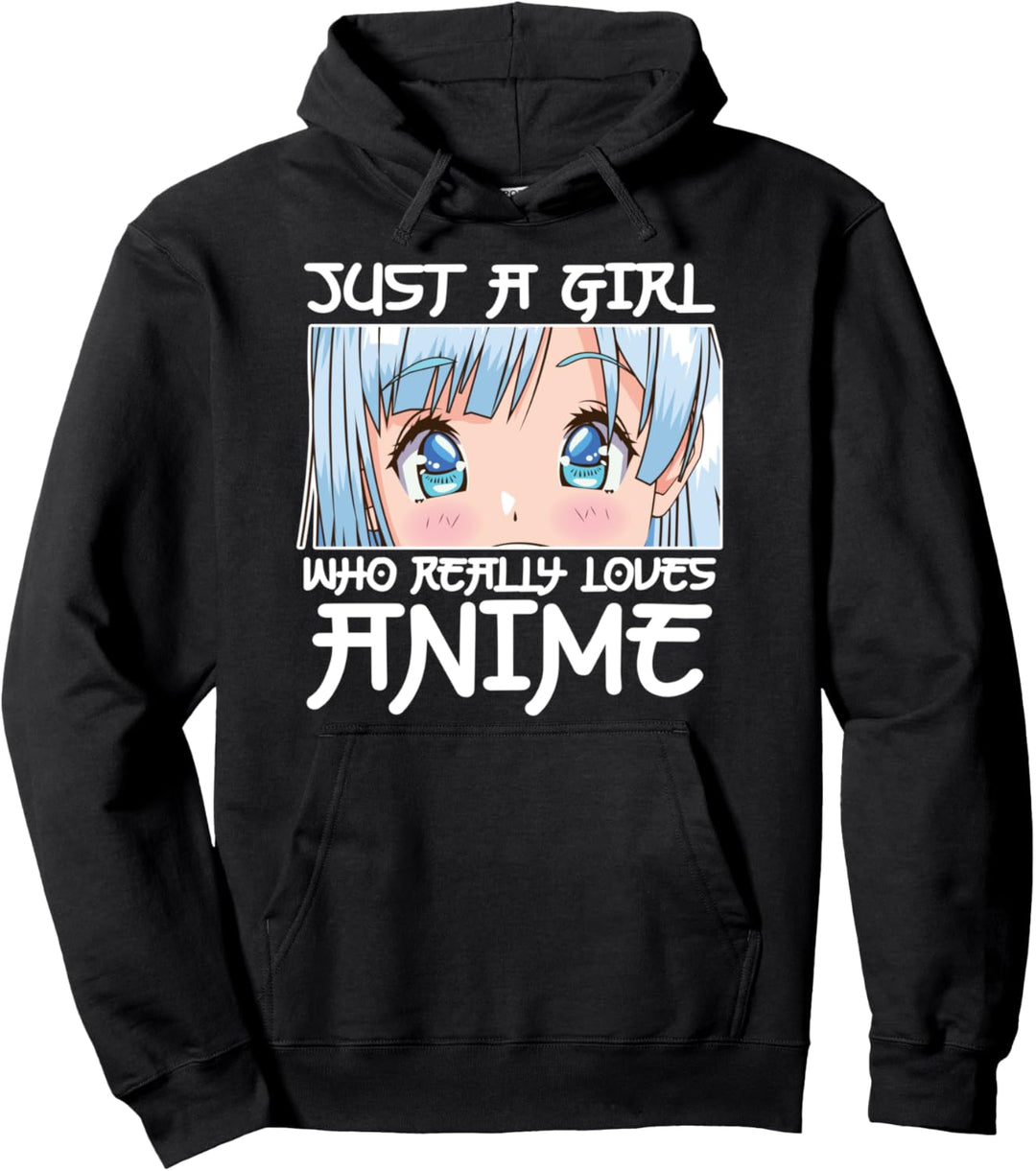 Anime Girl Otaku - Nur ein Mädchen, das Anime liebt Pullover Hoodie