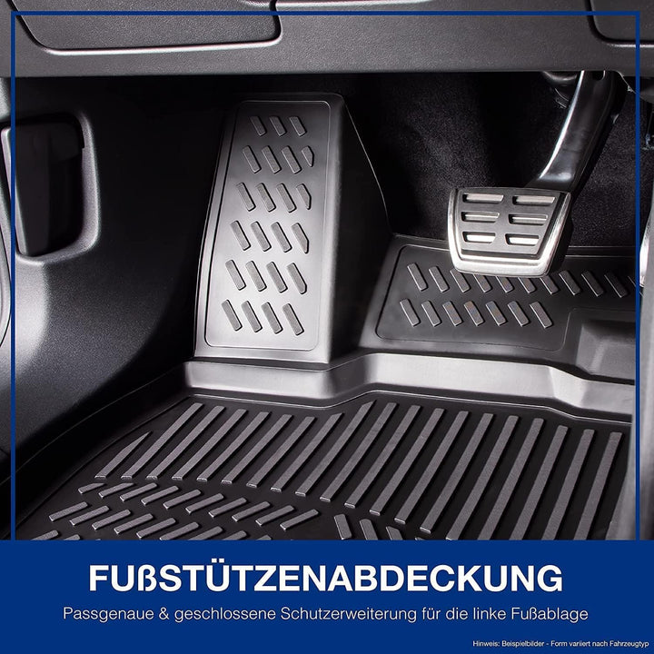 ELMASLINE 3D Gummimatten & Kofferraumwanne Set für Seat/Cupra Ateca (2017-2025) Vertiefter Standard