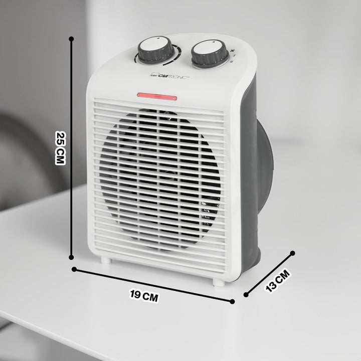 Clatronic® mobiler &amp; kompakter Heizlüfter | Heizlüfter 2000W &amp; 1000W | Heizkörper mit Ventilatorfunk