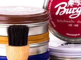Schuhpflegeset für Glattleder-Schuhe: Farbe: Cognac