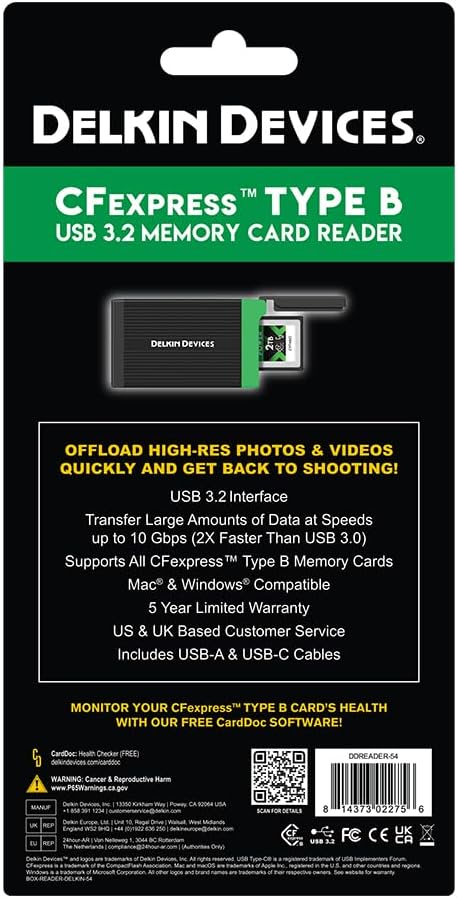 Delkin USB-Speicherkartenleser CFExpress Typ B (DDREADER-54)