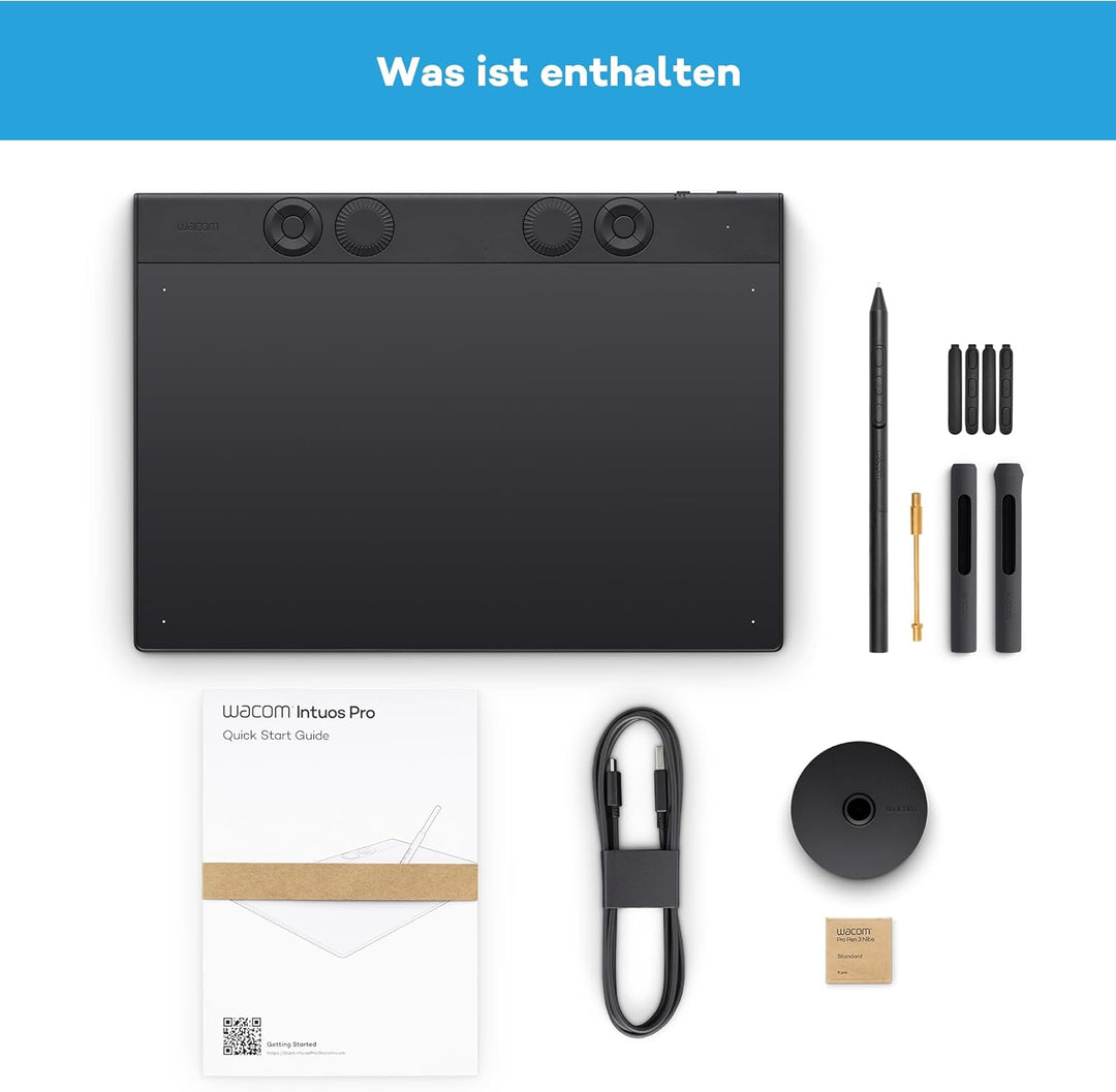 Wacom Intuos Pro Medium – Innovatives Grafiktablett inkl. Wacom Pro Pen 3, kompakt & leicht – Vielse
