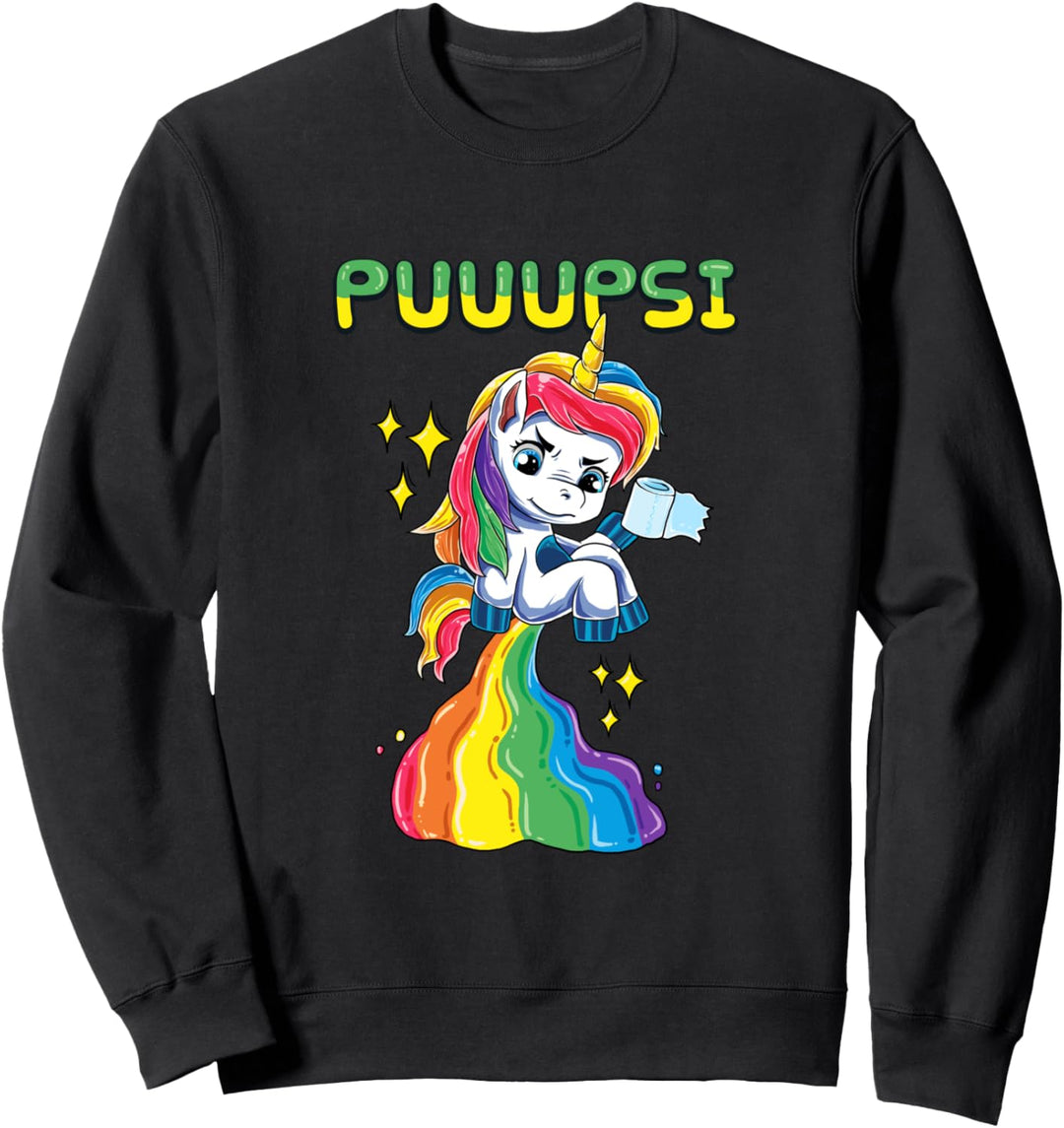 Furzendes Einhorn Pupsi Regenbogen Sweatshirt