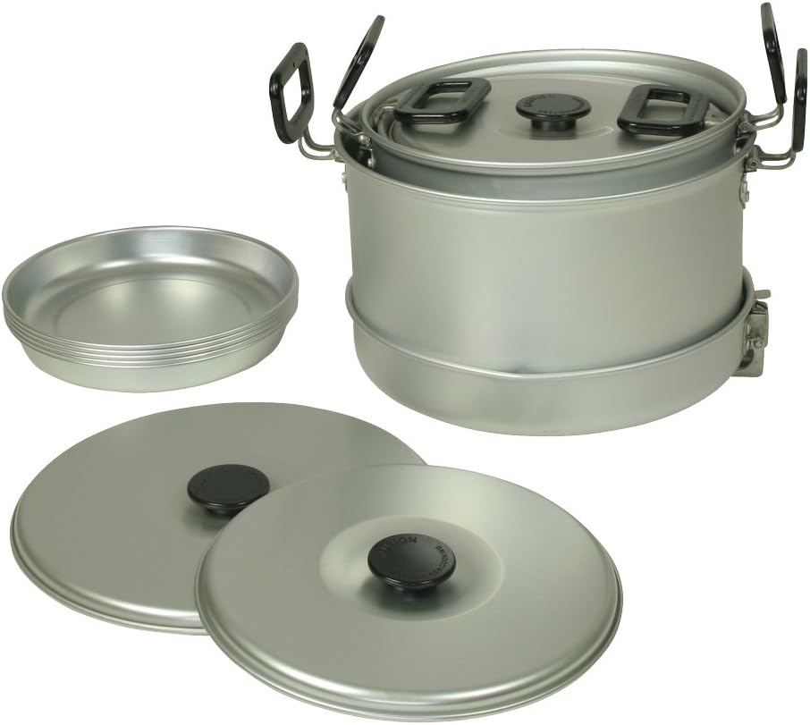 10T Camping Topfset Pfannenset 12-TLG. für 4-5 Personen, Outdoor Kochset mit Antihaft-Aluminium, ide