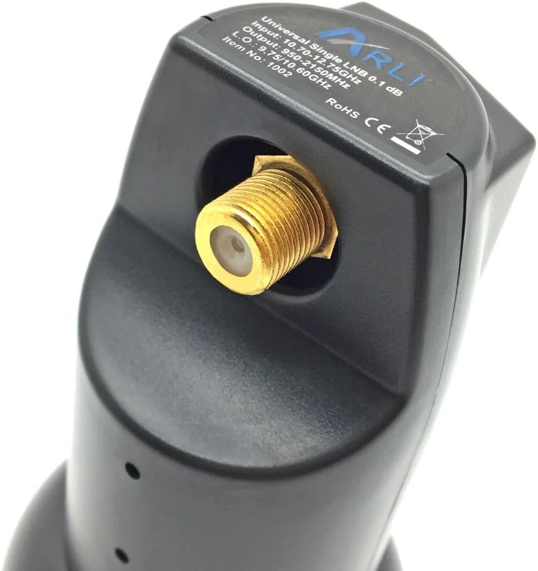 ARLI 60cm HD Sat Anlage Single LNB + 20m Koaxialkabel 135dB + 2 F-Stecker Digital 1 Teilnehmer Anten