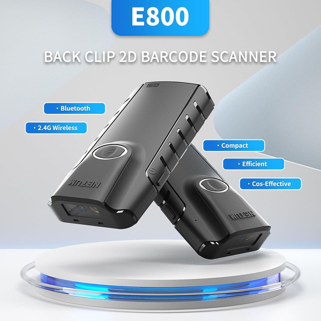 NETUM Bluetooth 2D Barcode Scanner, 3-in-1 Small Portable QR Bar Code Reader Automatic Wireless Gun