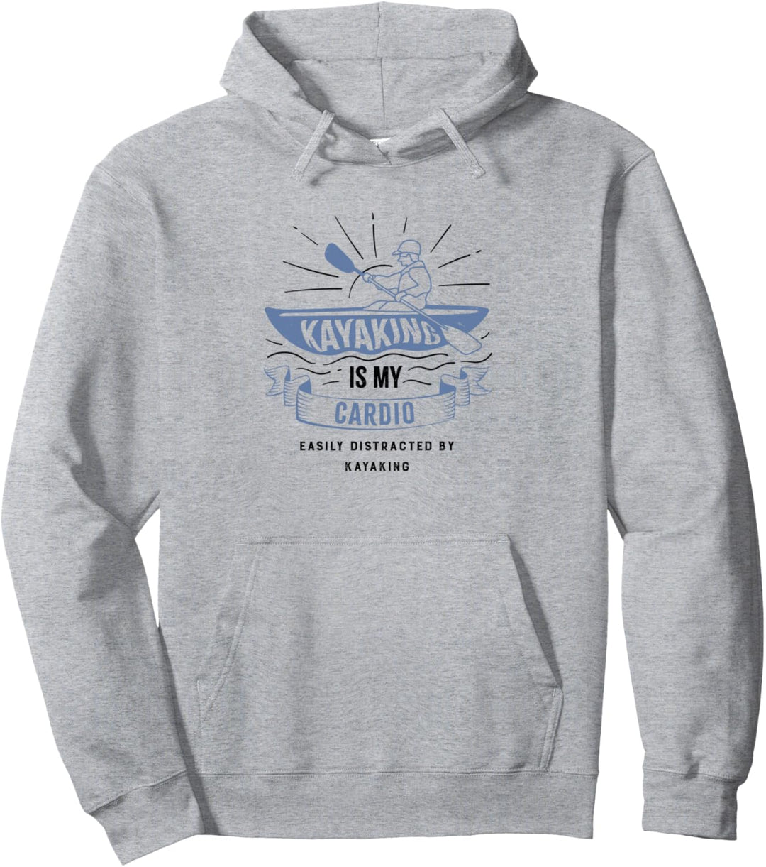 Kajak als Cardio Kanu Wassersport Wildwasser Pullover Hoodie