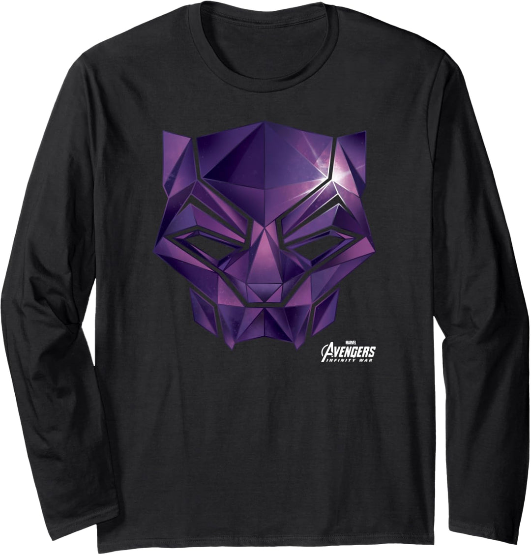 Marvel Avengers: Infinity War Black Panther Diamond Mask Langarmshirt