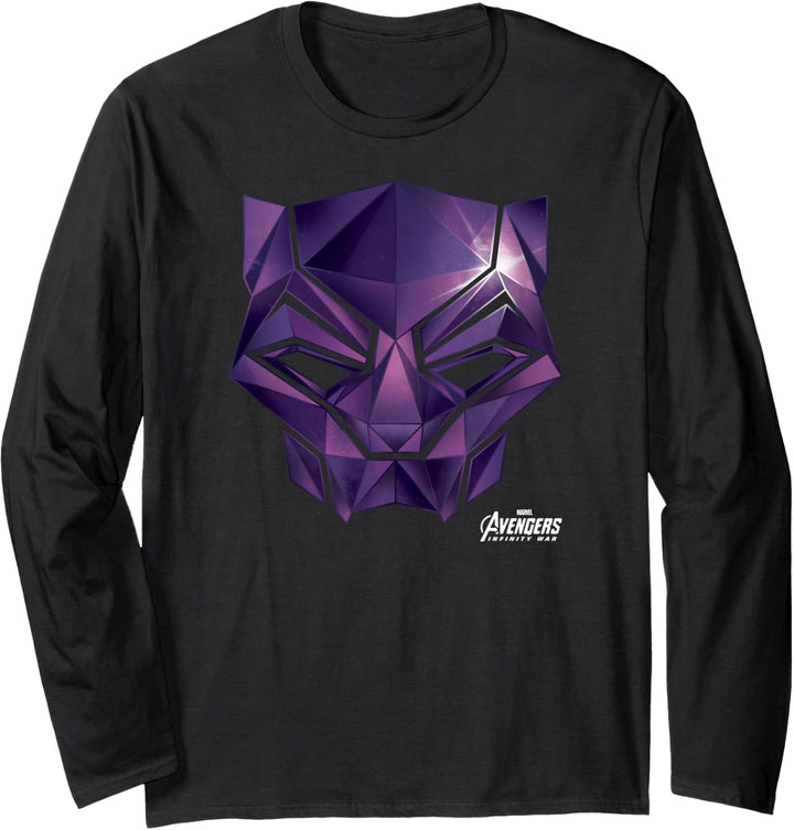 Marvel Avengers: Infinity War Black Panther Diamond Mask Langarmshirt