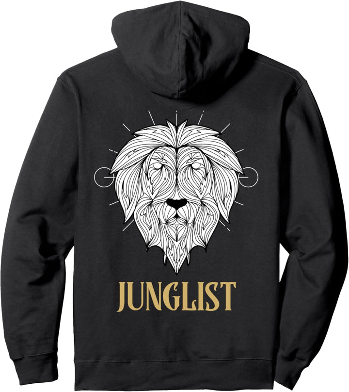 Trommel und Bass Junglist Löwe Drum &amp; Bass Dschungel Pullover Hoodie