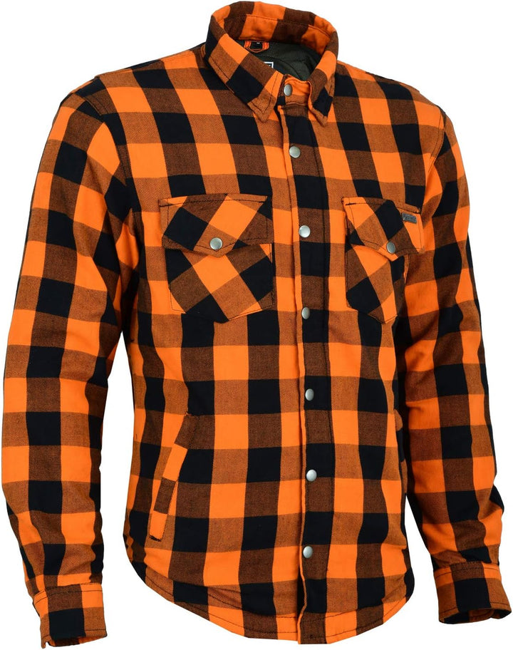 Lumberjack Hemd Herren S Orange, S Orange