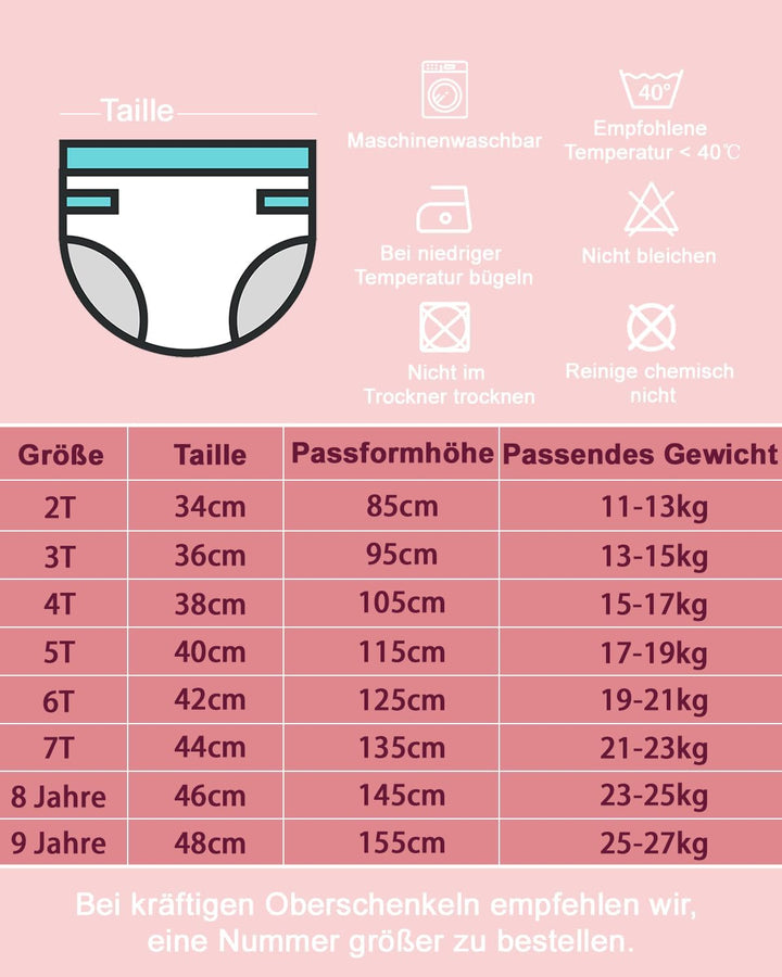 FLYISH DIRECT Töpfchen Trainingshose, Kinder Töpfchentraining Unterwäsche für Jungen und Mädchen, Ki