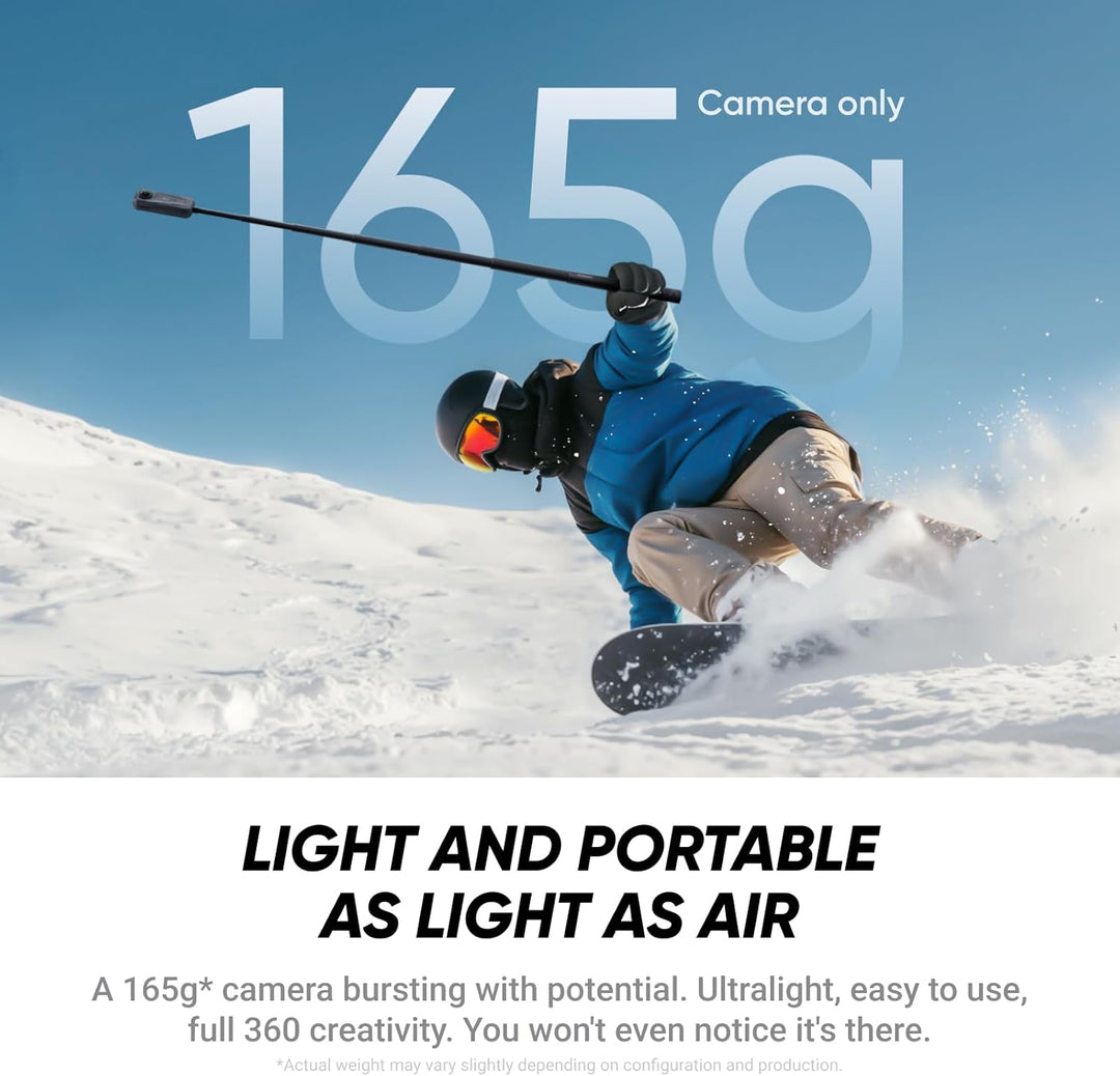 Insta360 X4 Air Motorrad-MultiView-Bundle (Ultimativ) – 165 g leichte 8K 360°-Kamera, Unsichtbarer S