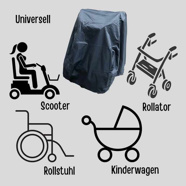 MPB Pieper PREMIUM ROLLATOR GARAGE MIT GEWICHTSBAND + Olanmarp Klettband mit Streifen - Ultimativer