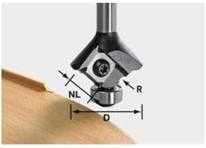 Festool Abrundfräser-Wendeplatten S8 HW R2 D28 KL12,7 MFK