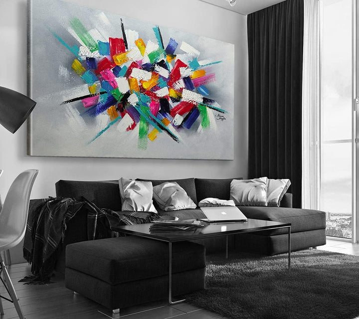 Monica Mirafiori I 100% HANDGEMALT I Gemälde Traum 90x60cm | Gemälde Handgemalt | Acrylgemälde | Seh