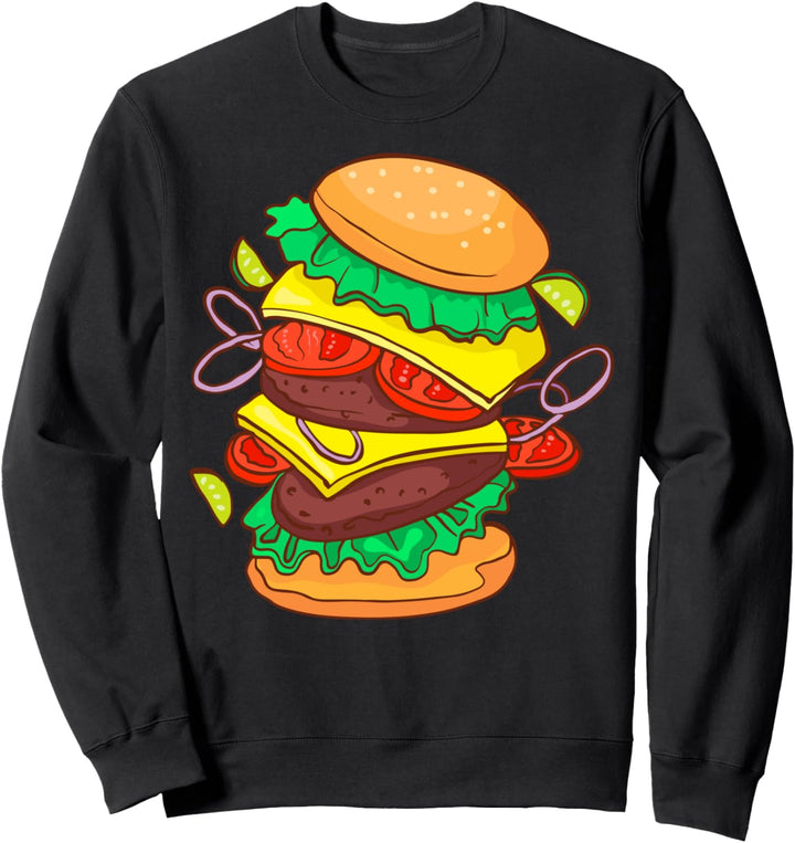 Hamburger Cheeseburger Burger Fast Food Imbiss Sweatshirt