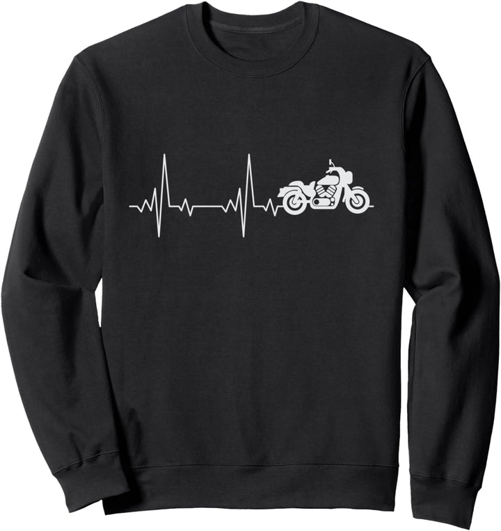 Motorcycle Heartbeat Gift Biker Gift I Love My Motorcycle Sweatshirt