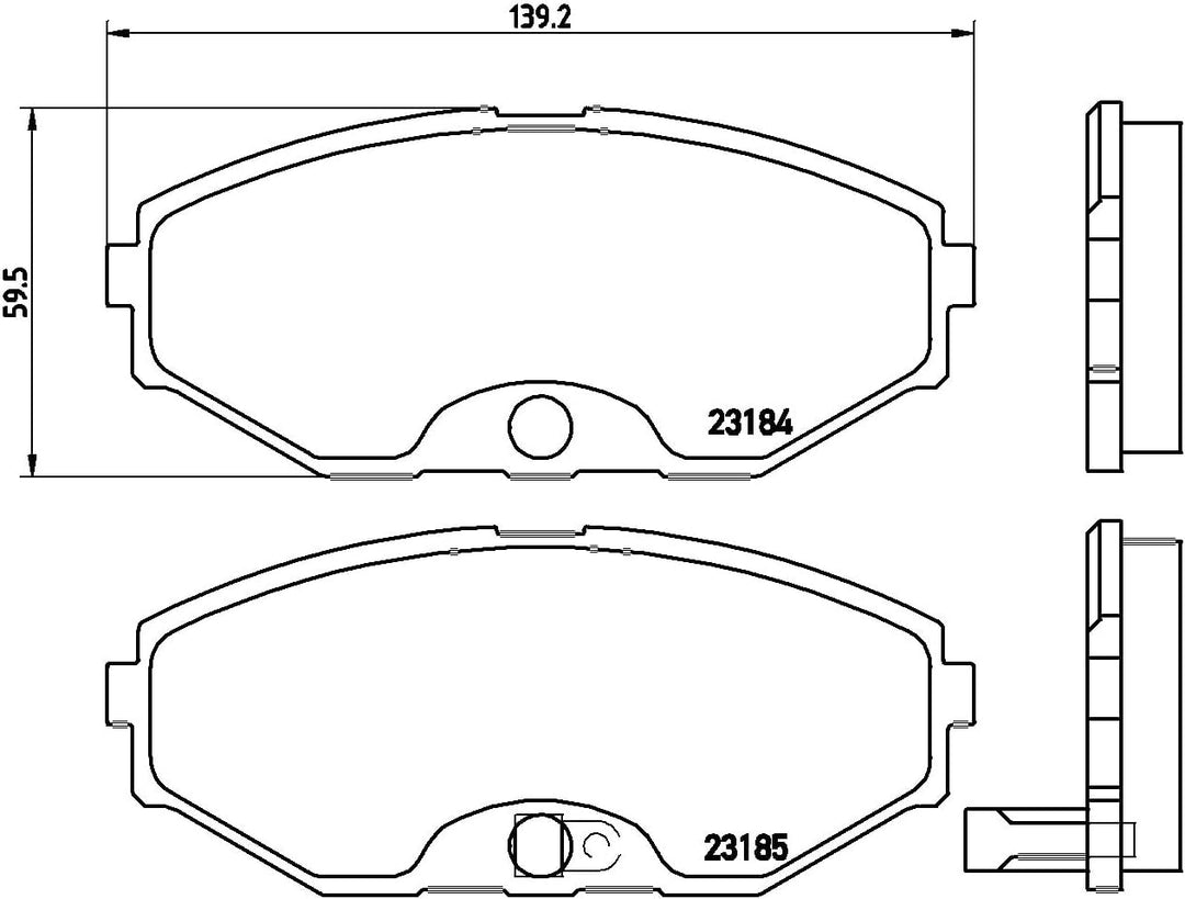 Brembo P 56 045 Bremsbelagsatz, Scheibenbremse - (4-teilig)
